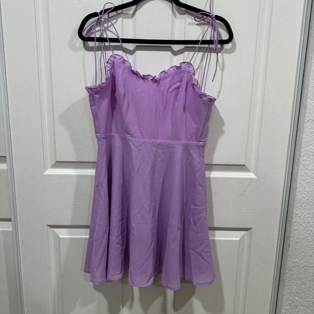 Women’s Celebration Lavender Ruffled Skater Dress Purple Size Xsmall Xs - Picture 2 of 8